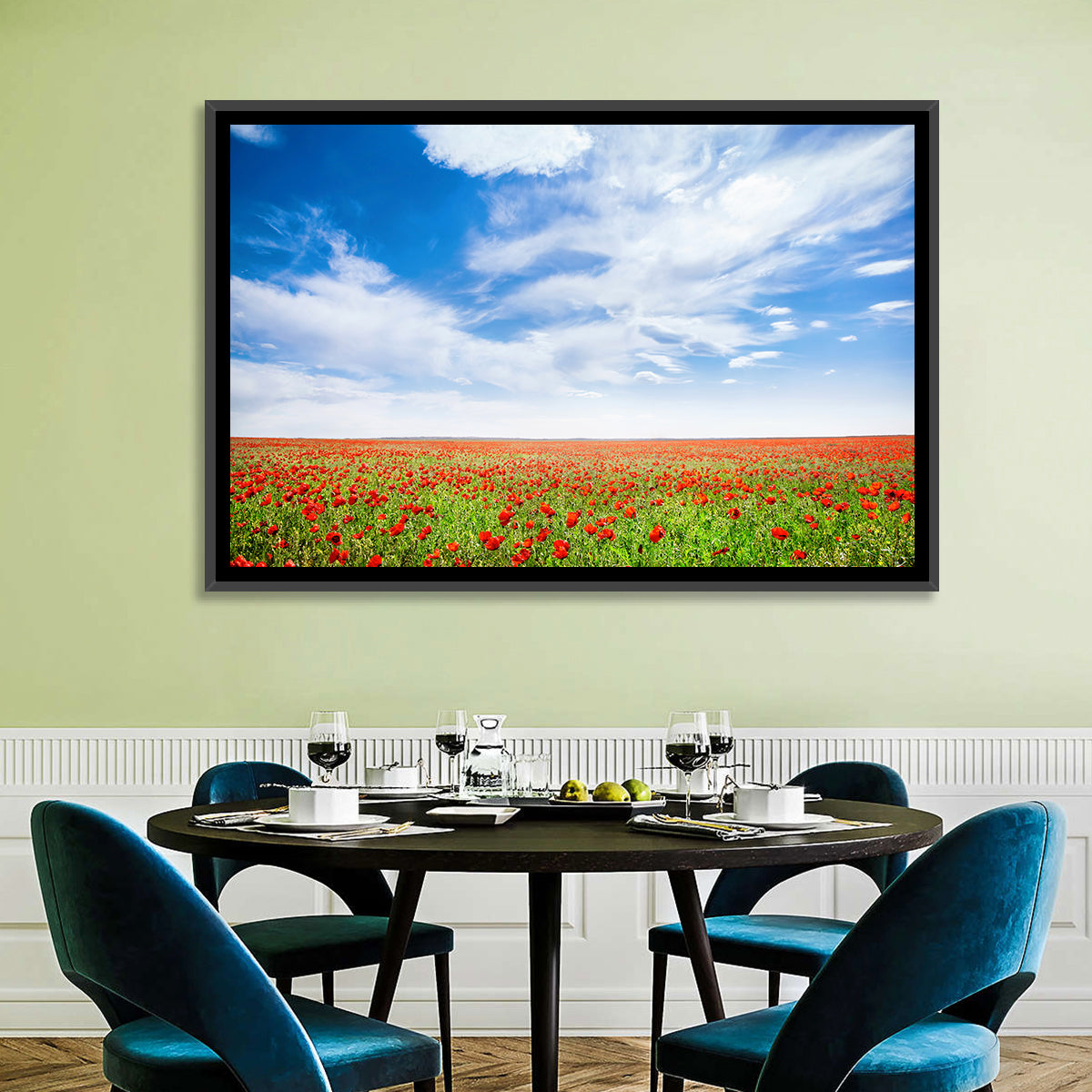 Red Poppy Field Wall Art