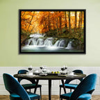 Autumn Forest Waterfall Wall Art