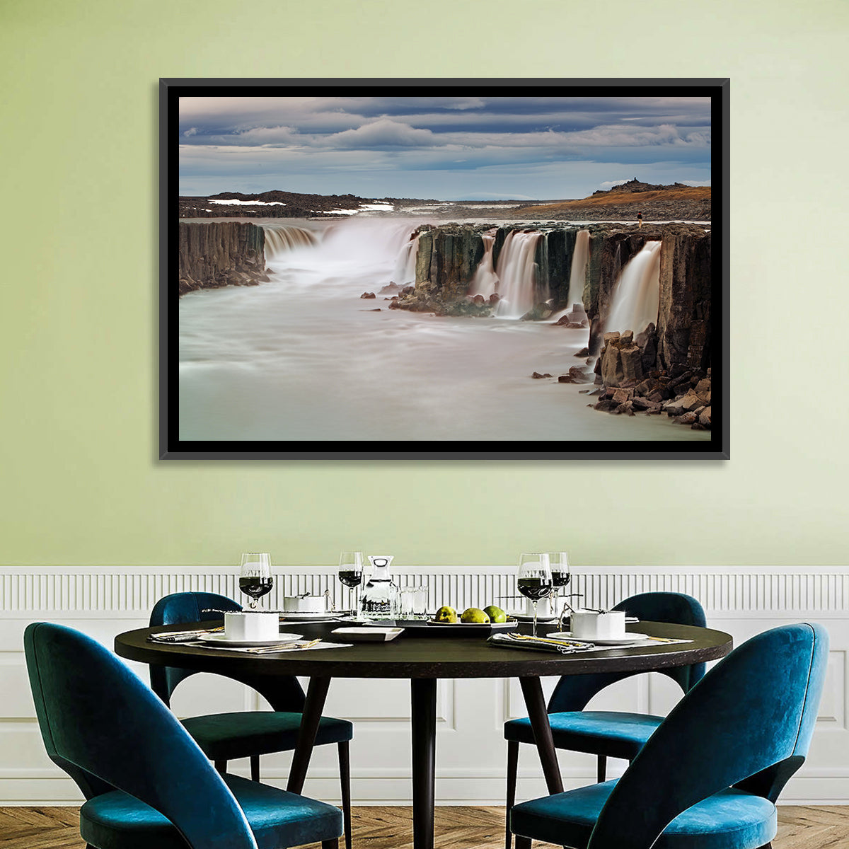 Selfoss Waterfall, Iceland Wall Art in a room, landscape