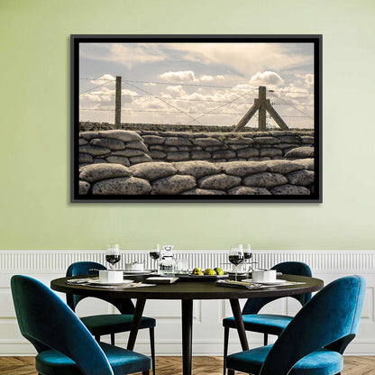 Wwi Trench with Sandbags Wall Art