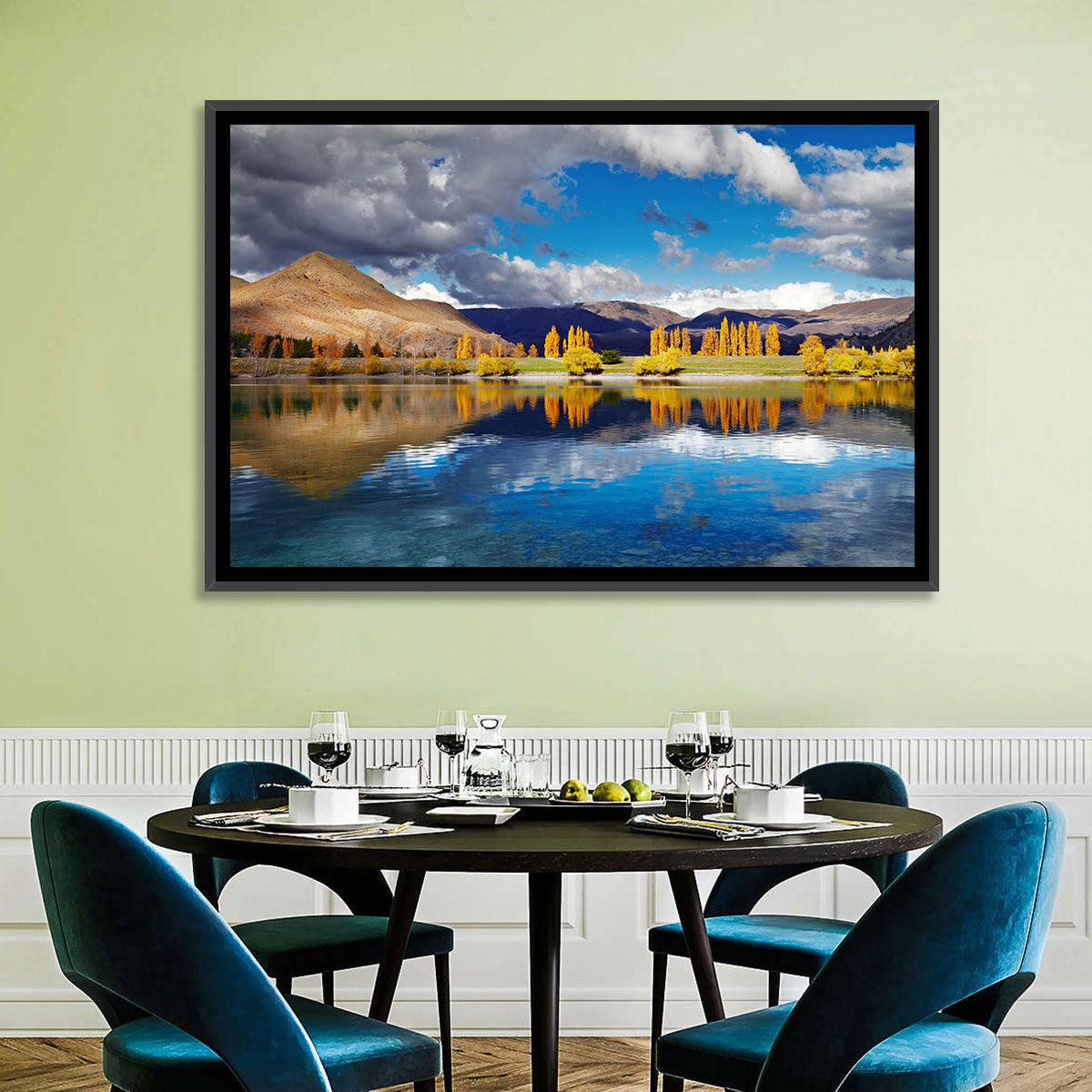 Lake Tekapo Autumn Reflection Wall Art