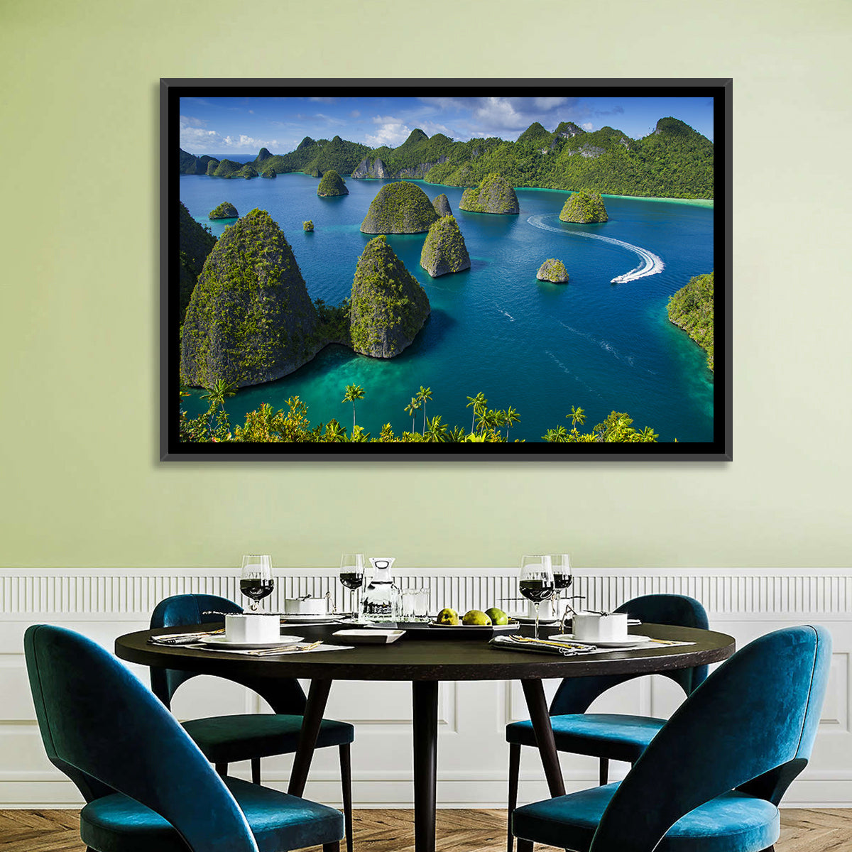 Wayag Islands, Raja Ampat Wall Art in a room, landscape