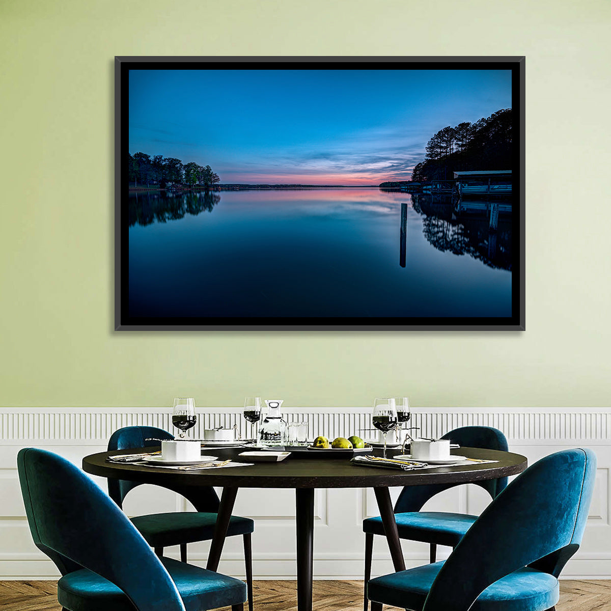 Lake Gaston Twilight Reflection Wall Art