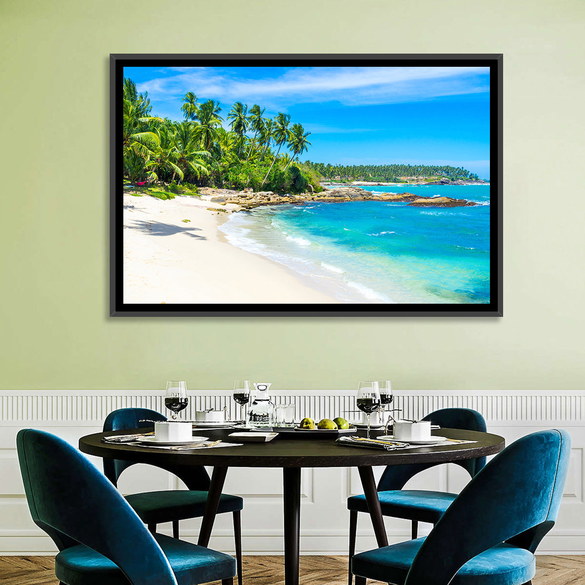 Sri Lanka Tropical Beach Wall Art