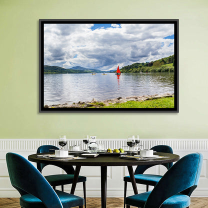 Bala Lake Sailboat Reflection Wall Art