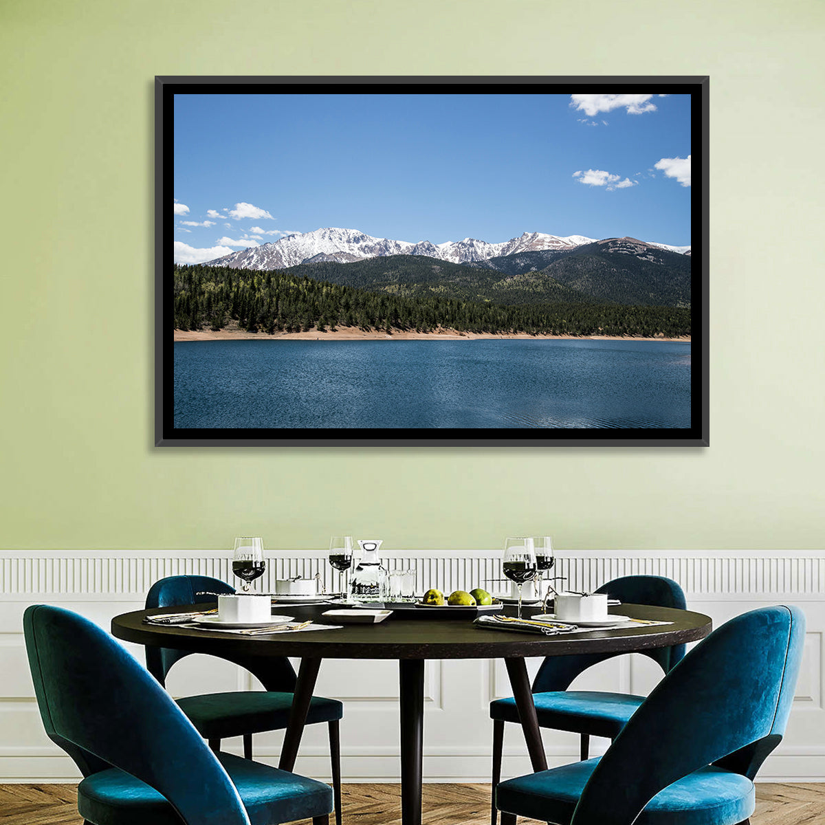 Pikes Peak from Crystal Lake Wall Art