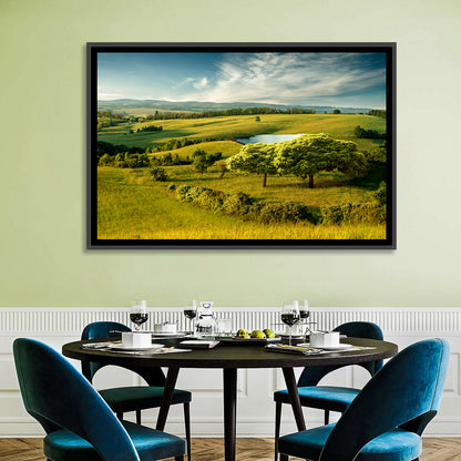 Rolling Hills with Pond Wall Art
