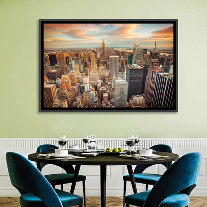 Midtown Manhattan Skyline at Sunset Wall Art
