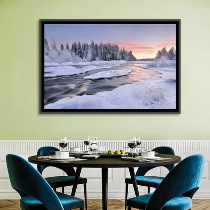 Kiiminkijoki Winter Sunrise Wall Art