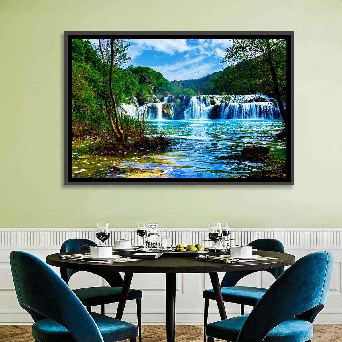 Skradinski Buk Waterfall, Krka Wall Art in a room, landscape