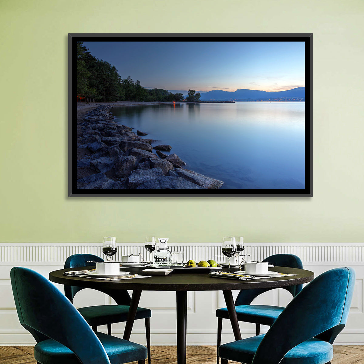 Lake Neuchatel Twilight Wall Art