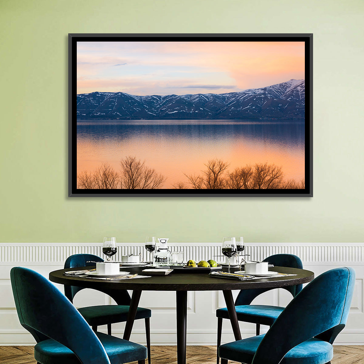 Lake Sevan Golden Dusk Wall Art