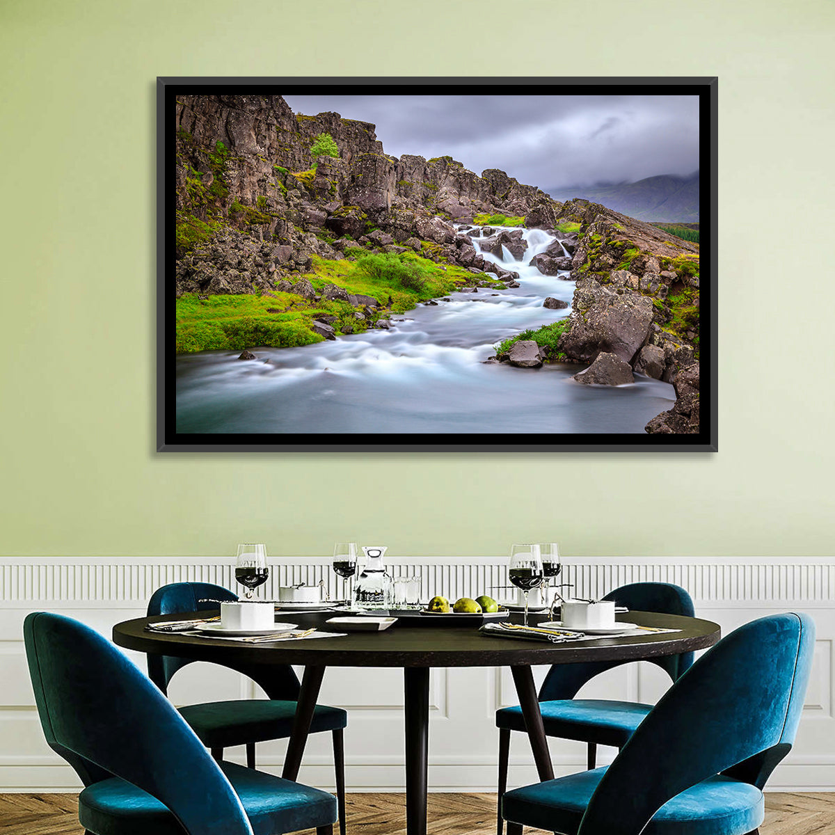 Öxarárfoss Stream, Þingvellir Wall Art