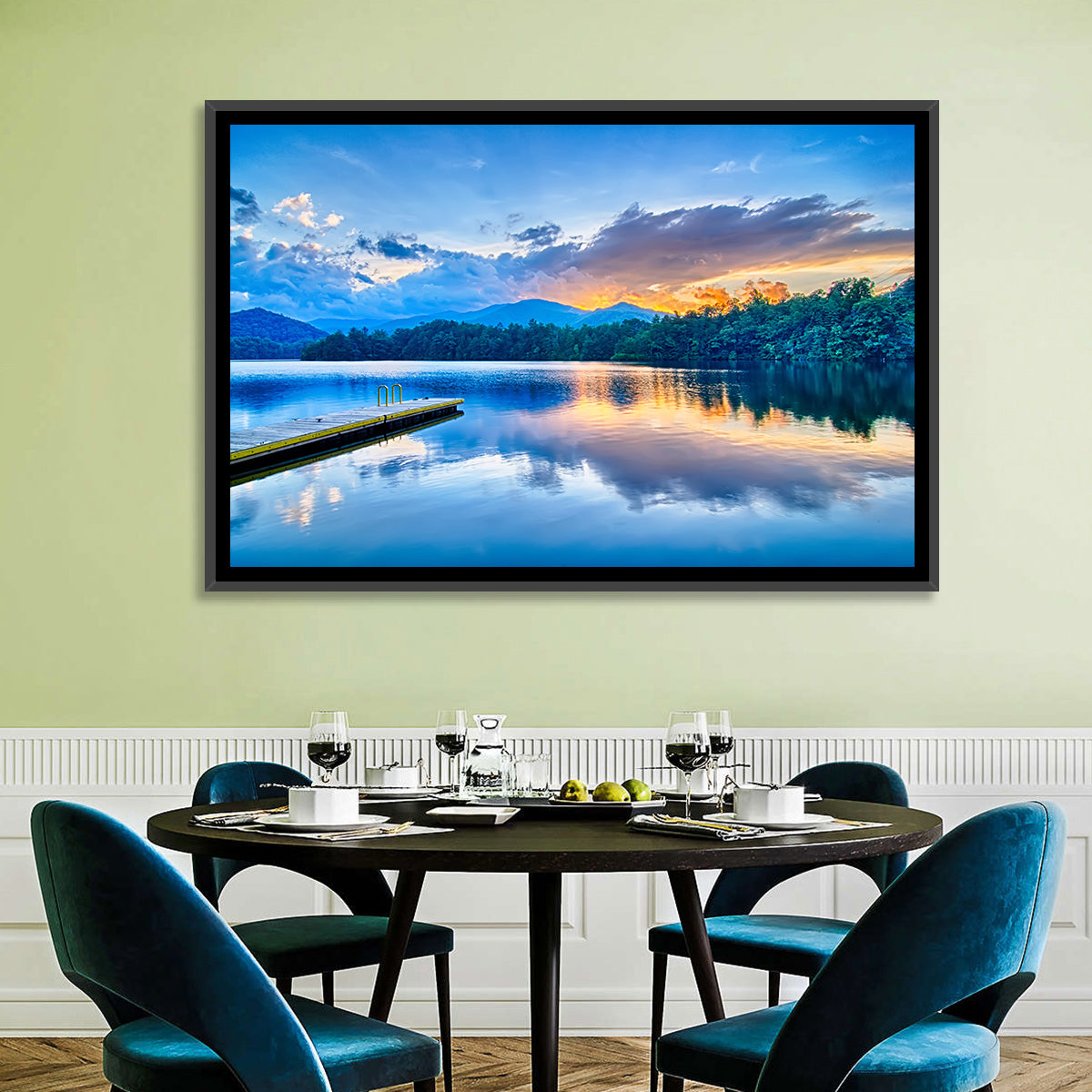 Santeetlah Lake at Golden Hour Wall Art
