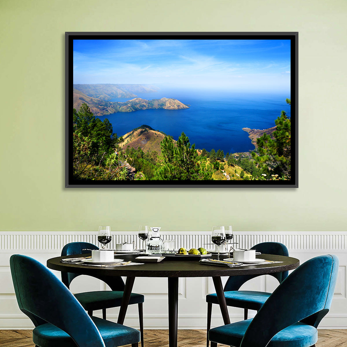 Lake Toba Aerial View Wall Art