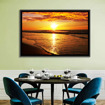 Golden Thai Beach Sunset Wall Art