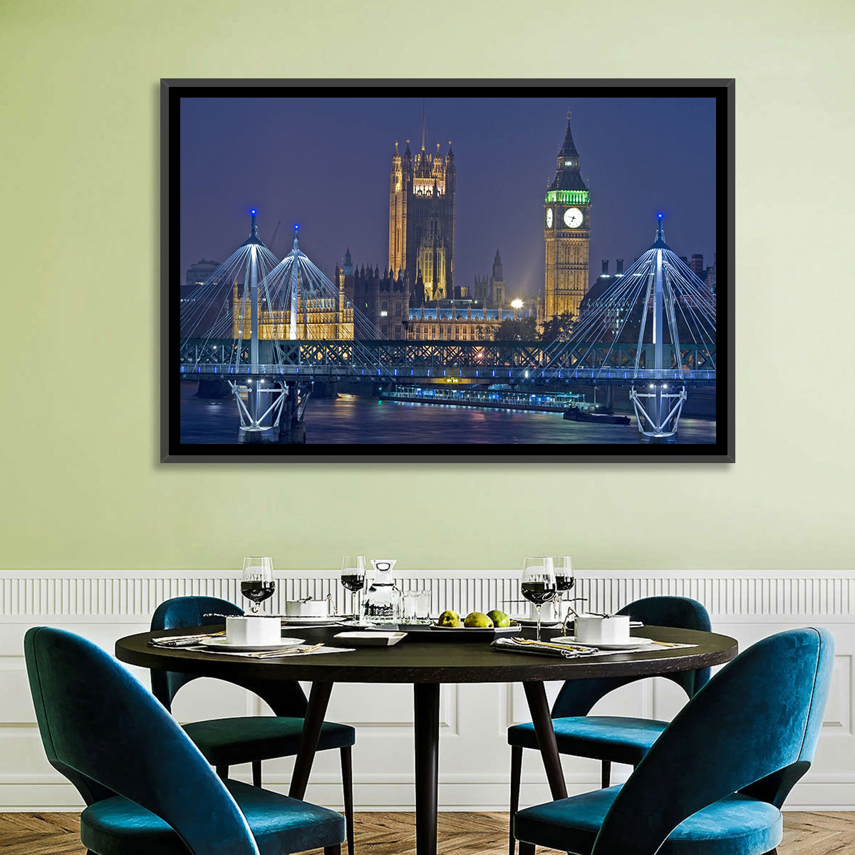 Big Ben Night Skyline Wall Art