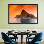 Rock of Gibraltar at Sunset Wall Art