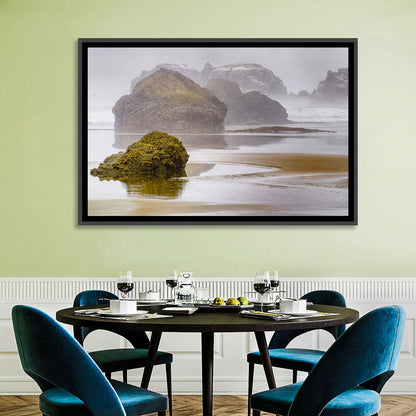 Misty Oregon Sea Stacks Wall Art
