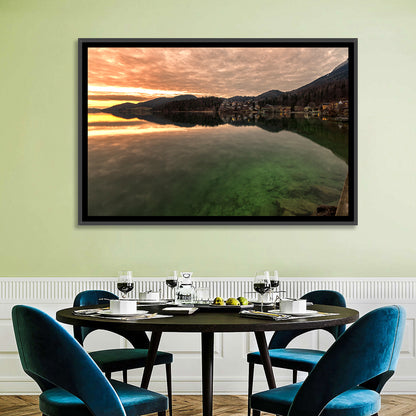 Fuschlsee Pier at Sunset Wall Art