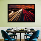Sunset Highway Light Trails Wall Art