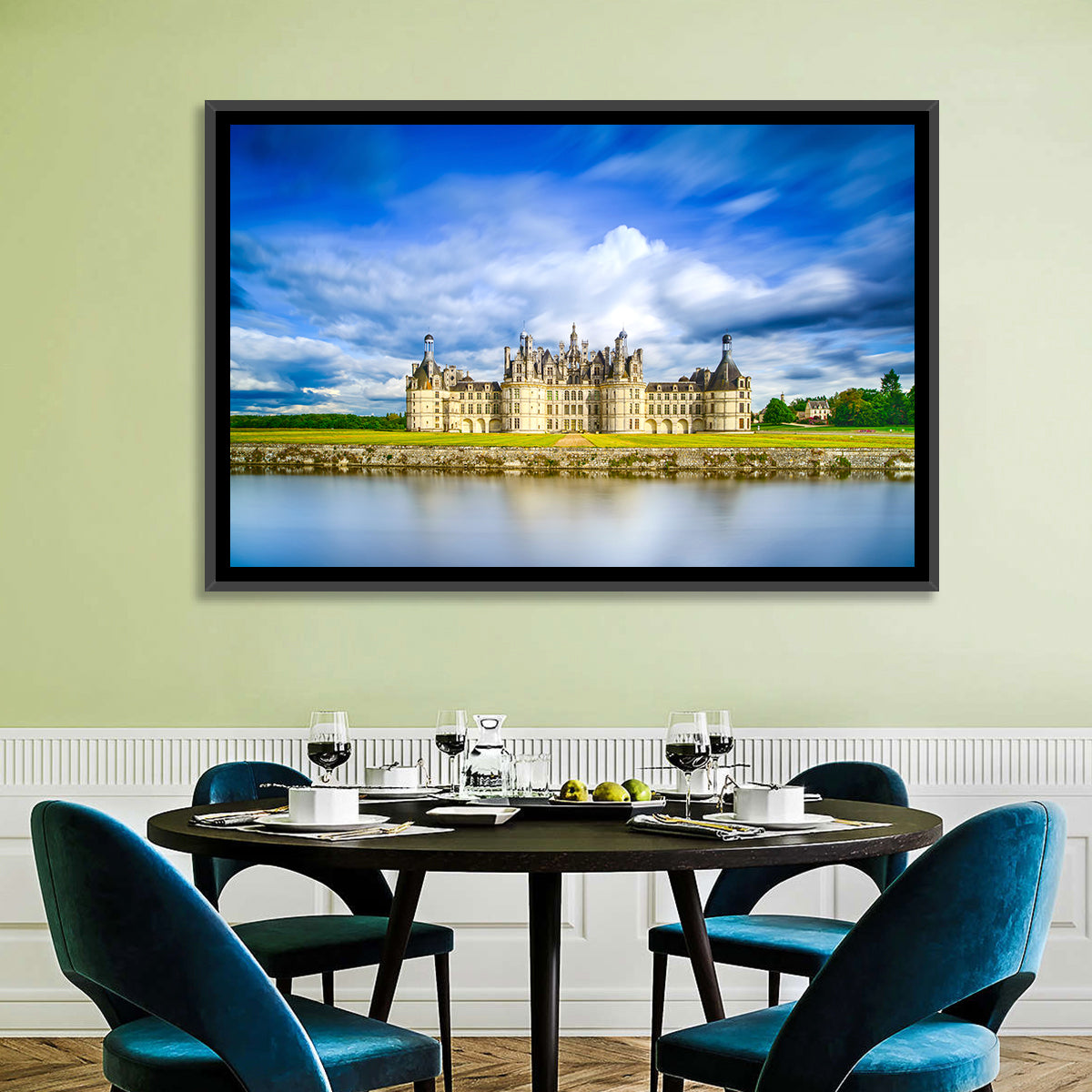 Château De Chambord Reflection Wall Art