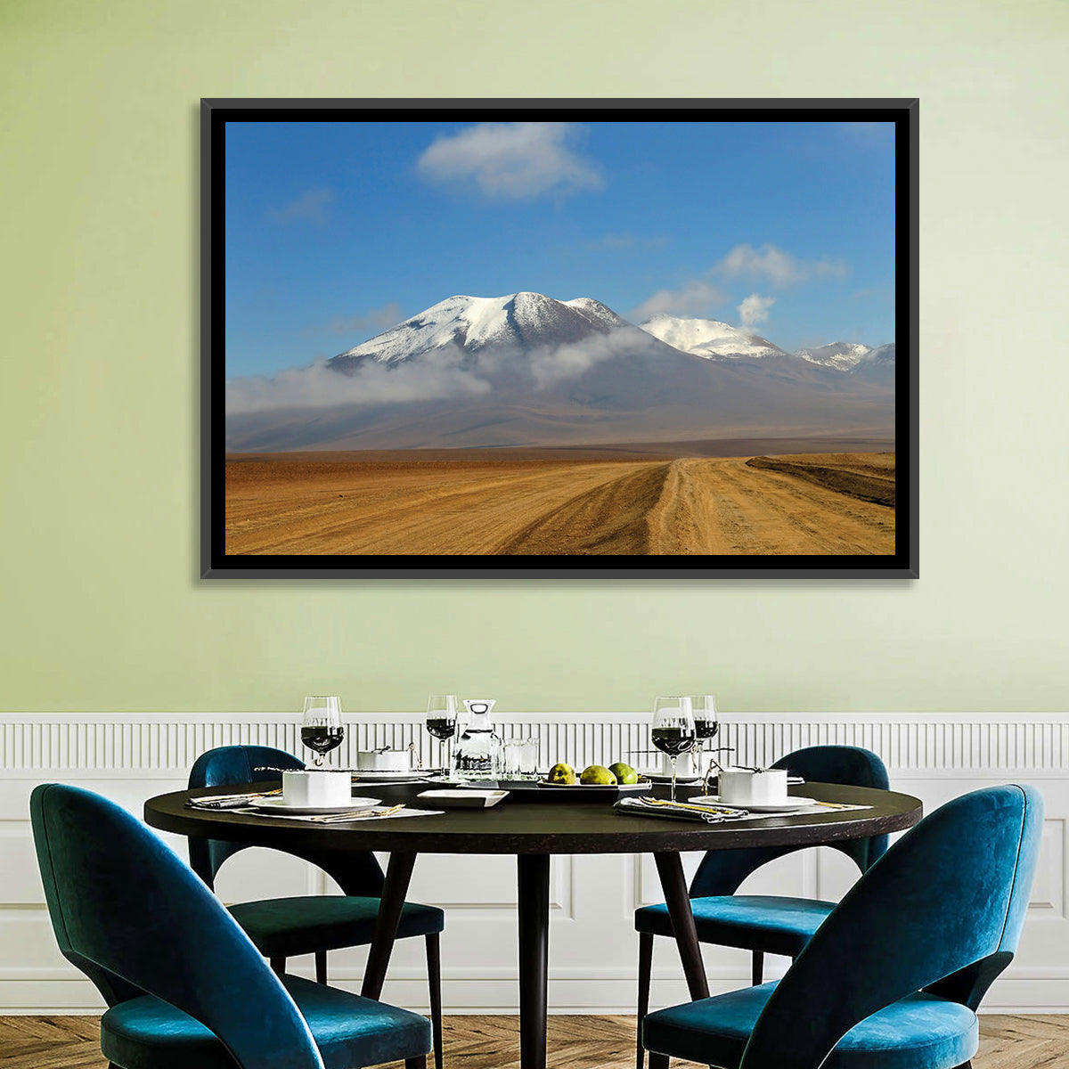 Road to Atacama Peaks Wall Art in a room, landscape