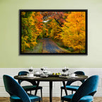 Autumn Road Through Wisconsin Park Wall Art
