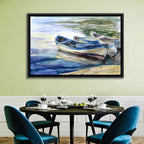 Watercolor Rowboats by the Shore Wall Art