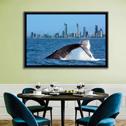 Gold Coast Whale and Skyline Wall Art