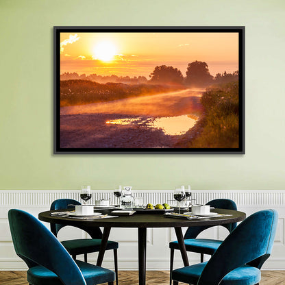 Dirt Road at Golden Hour Wall Art