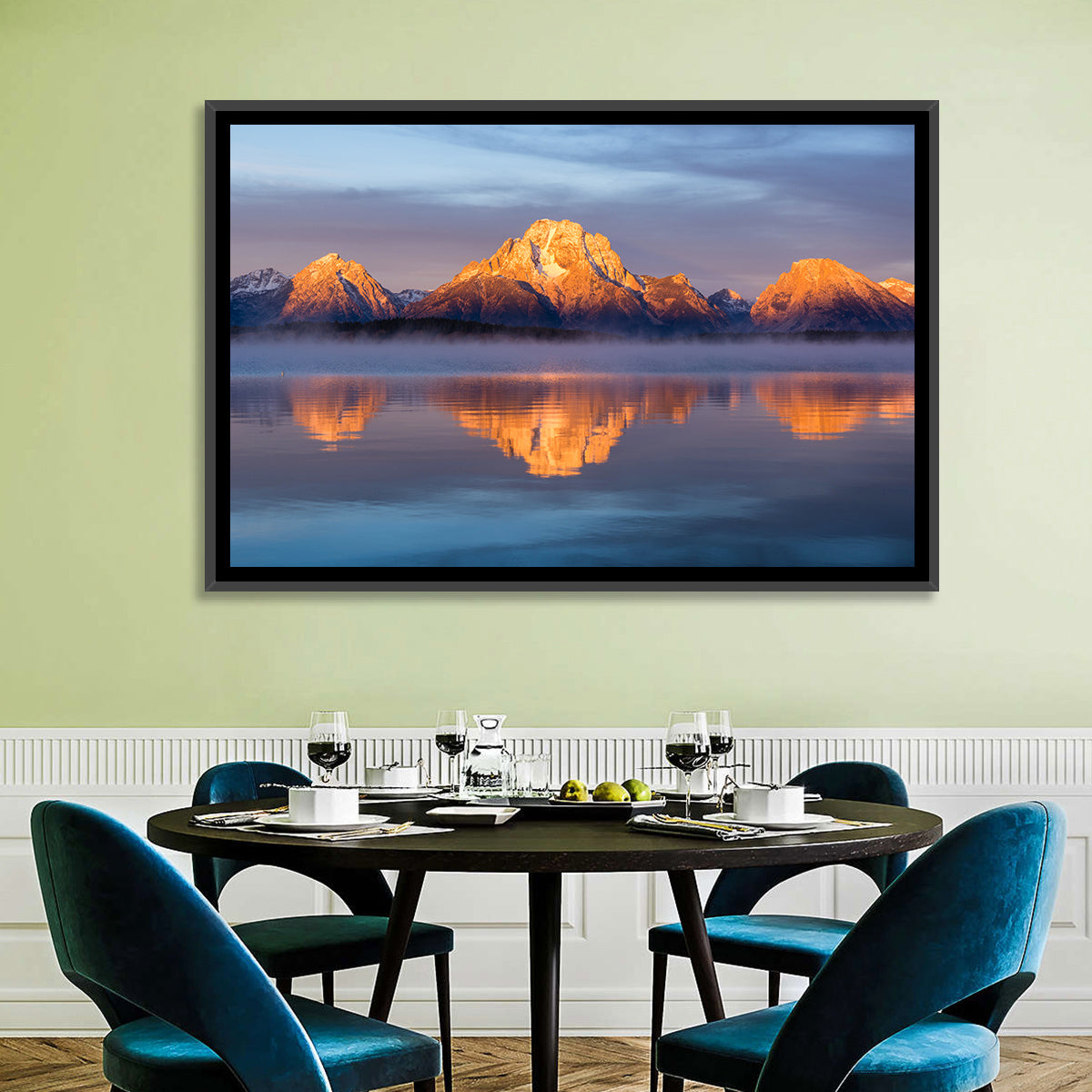 Mount Moran Sunrise Over Jackson Lake Wall Art
