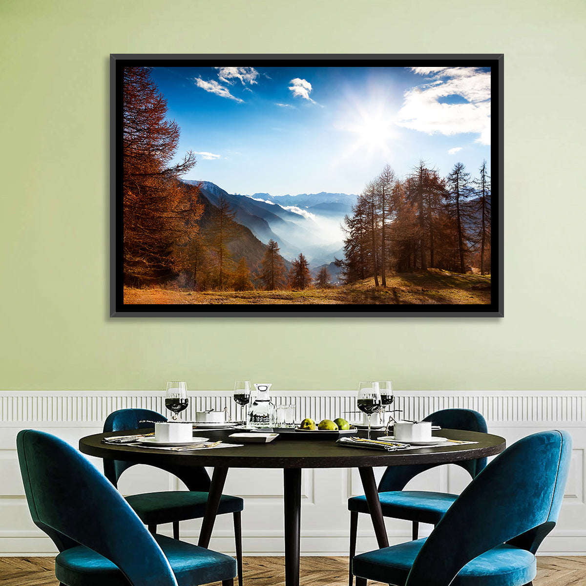 Val D Aosta Valley Morning Light Wall Art