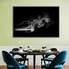 Swirling Smoke on Black Wall Art