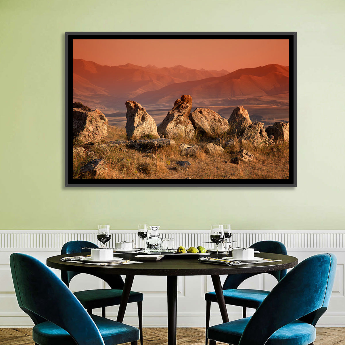 Karahunj Rocky Ridge at Sunset Wall Art