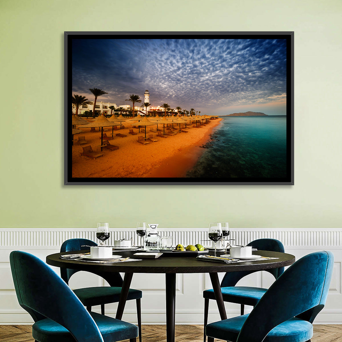 Sharm El Sheikh Beach at Dusk Wall Art