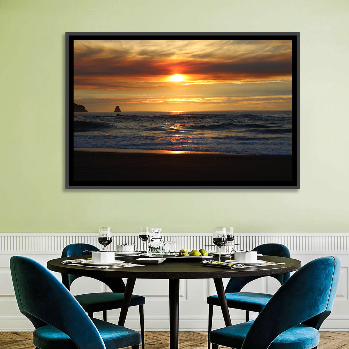 Oregon Coastal Sunset Wall Art