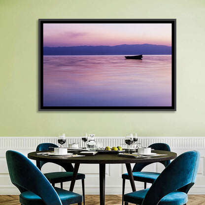 Lavender Lake Ohrid Sunset Wall Art