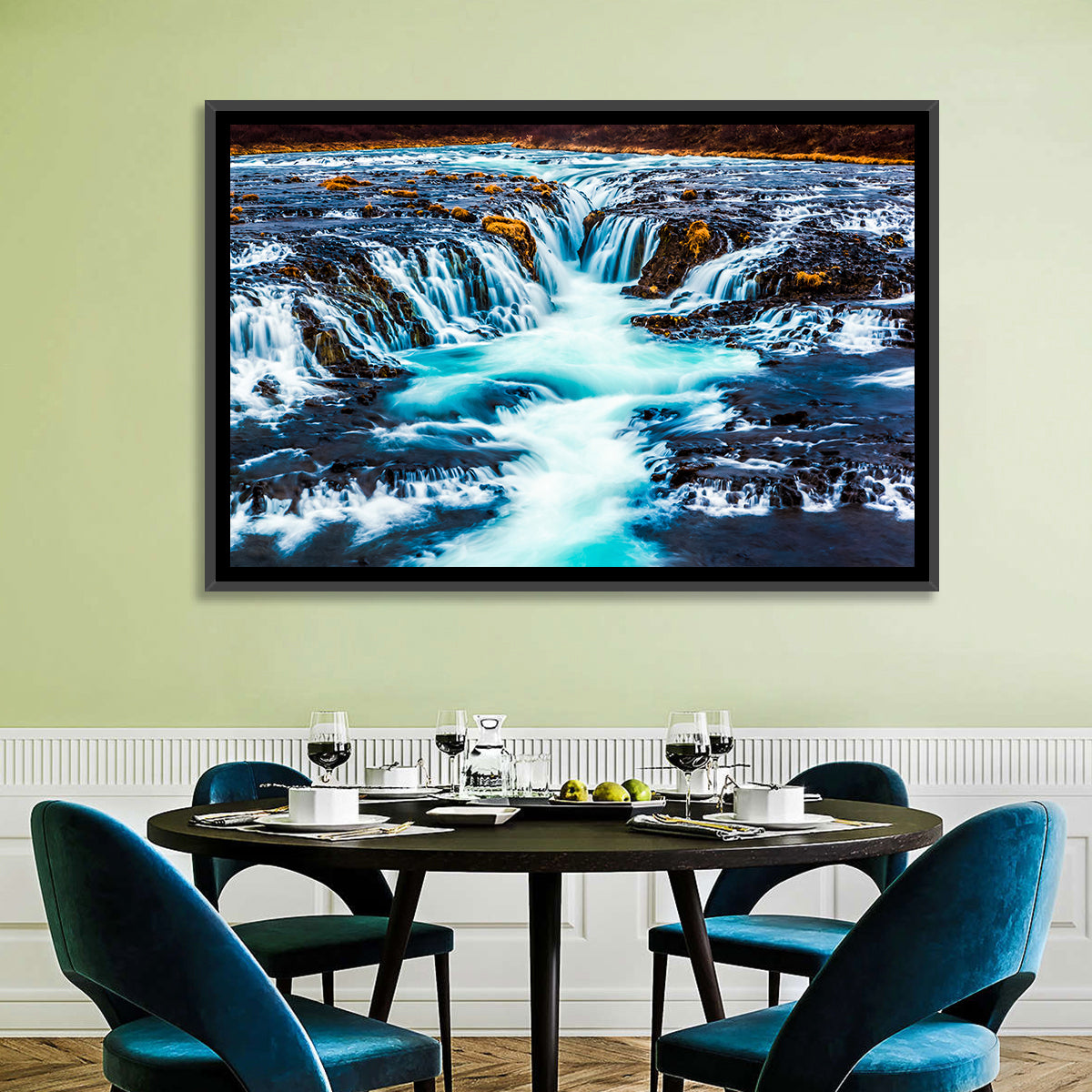 Bruarfoss Multi Tier Waterfall Wall Art