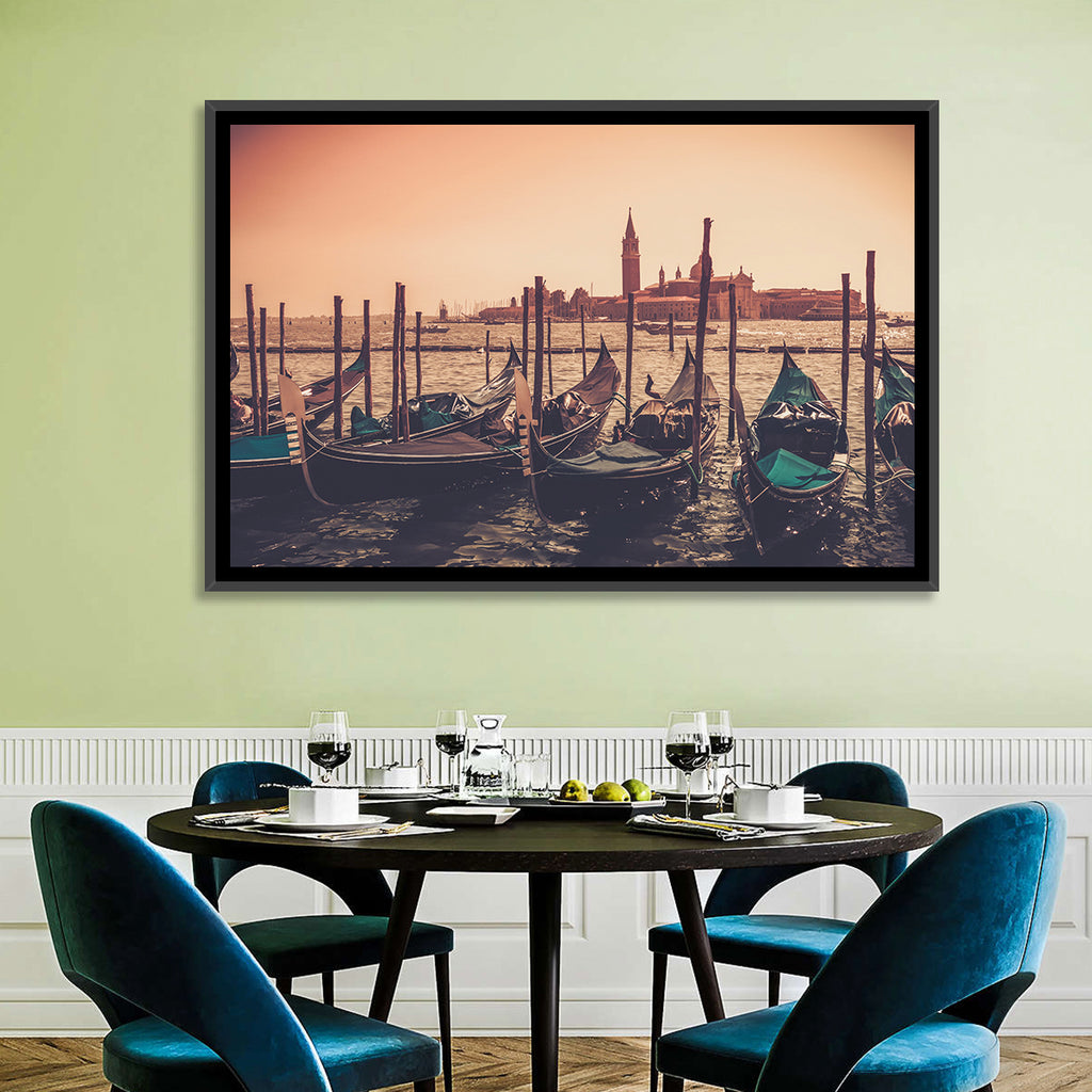 Venetian Gondolas at Dusk Wall Art