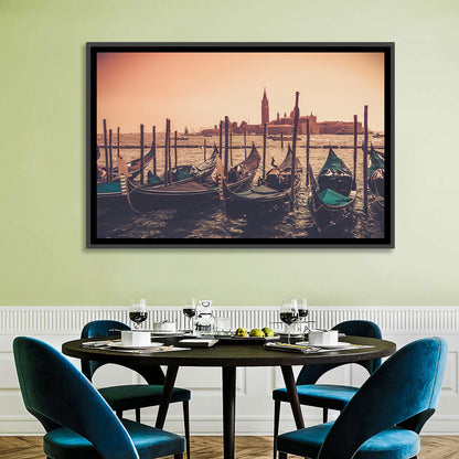Venetian Gondolas at Dusk Wall Art