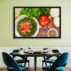 Top-down Tabbouleh Salad Wall Art