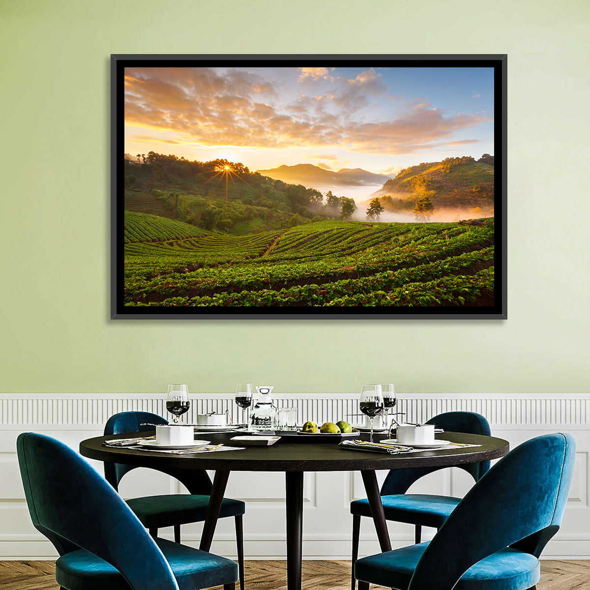 Strawberry Fields Sunrise Wall Art