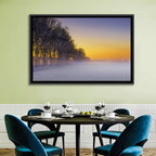 Winter Fog at Sunset Wall Art