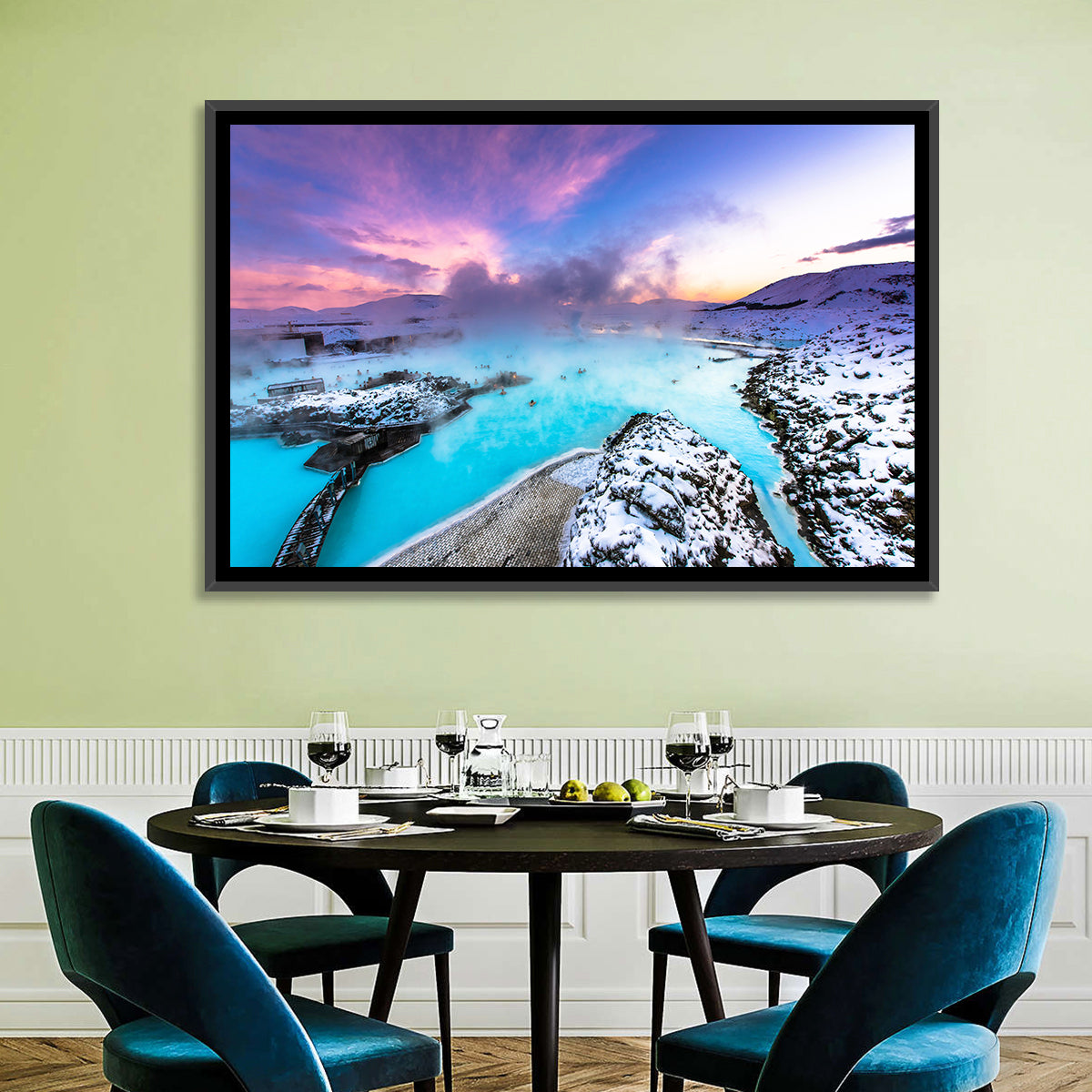 Blue Lagoon Grindavík Sunrise Wall Art