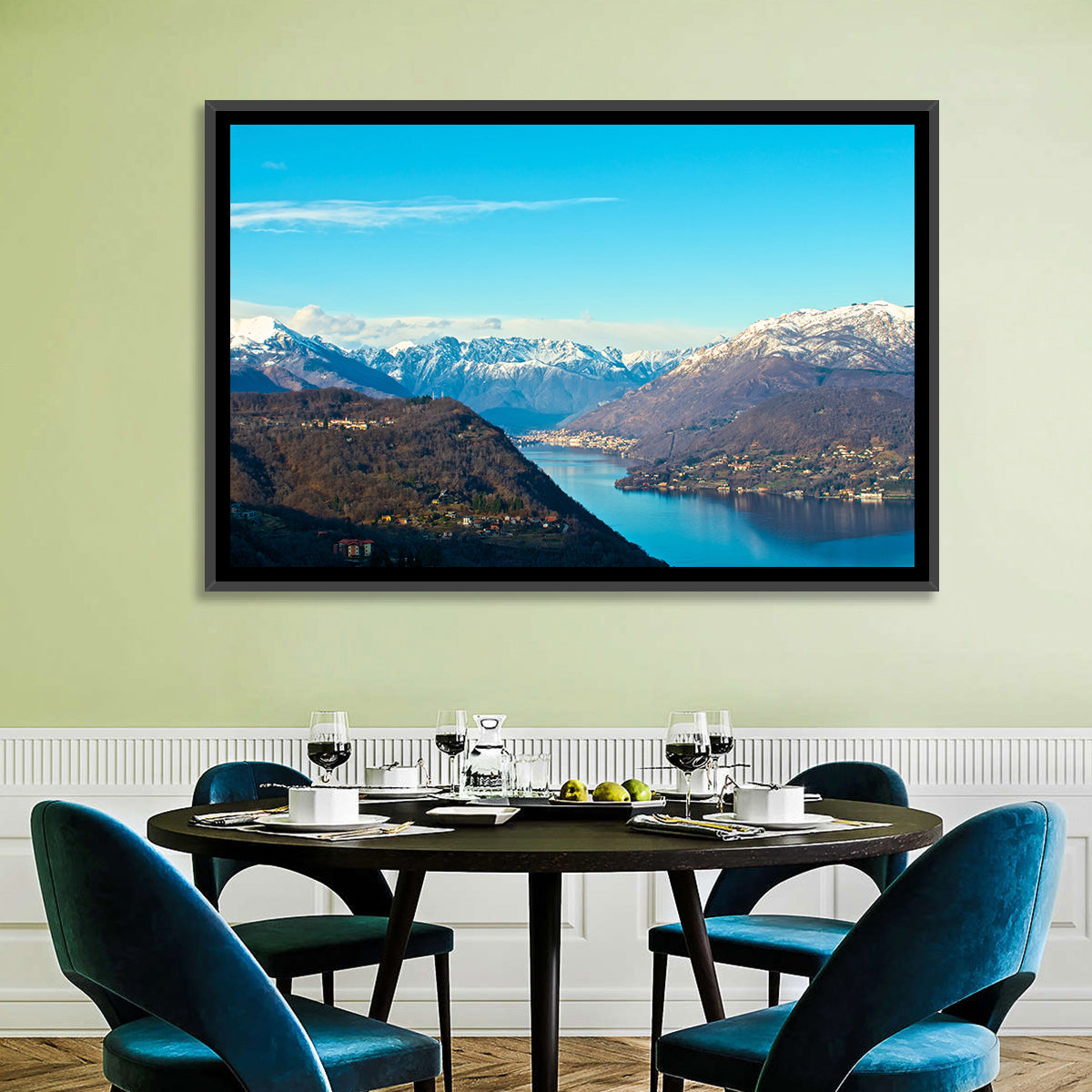 Lake Orta Mountain Reflection Wall Art