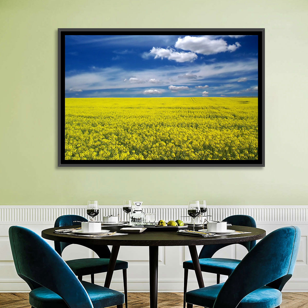 Sunlit Canola Field Wall Art