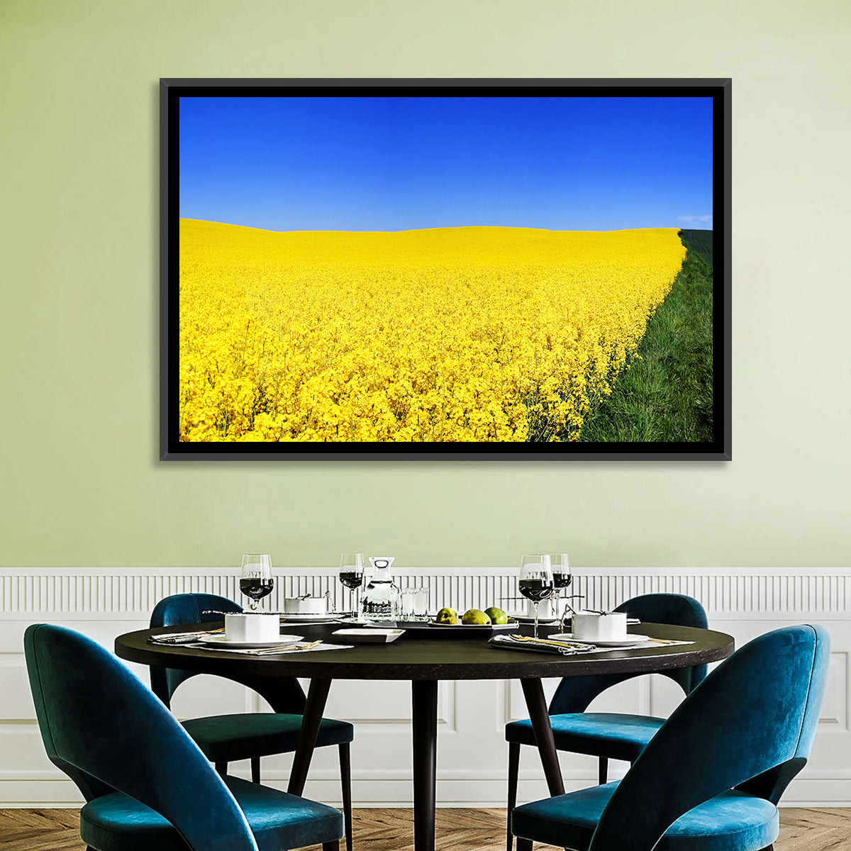Sunlit Rapeseed Field Wall Art