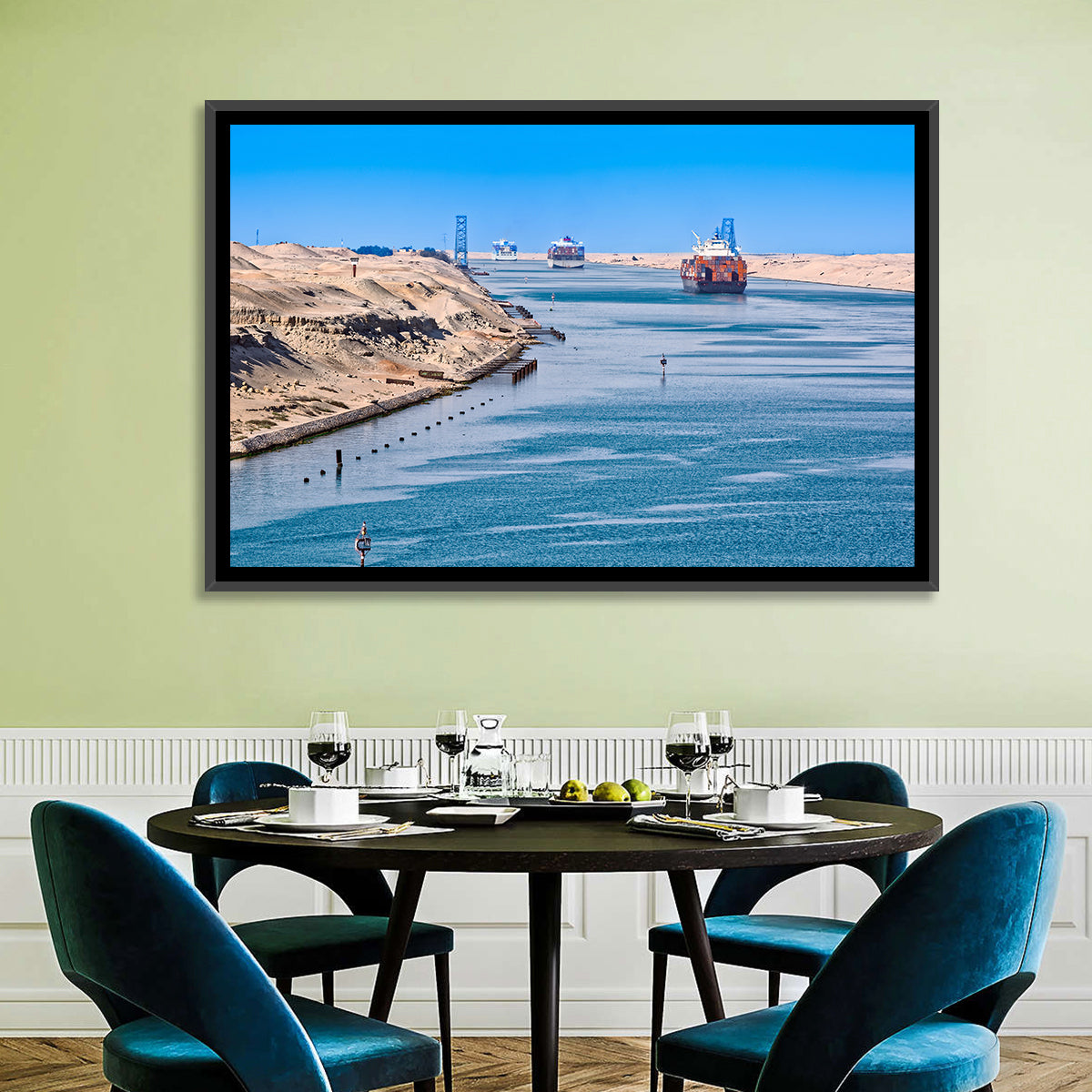 Suez Canal Container Ships Wall Art
