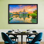 Wat Non Kum Sunset Reflection Wall Art